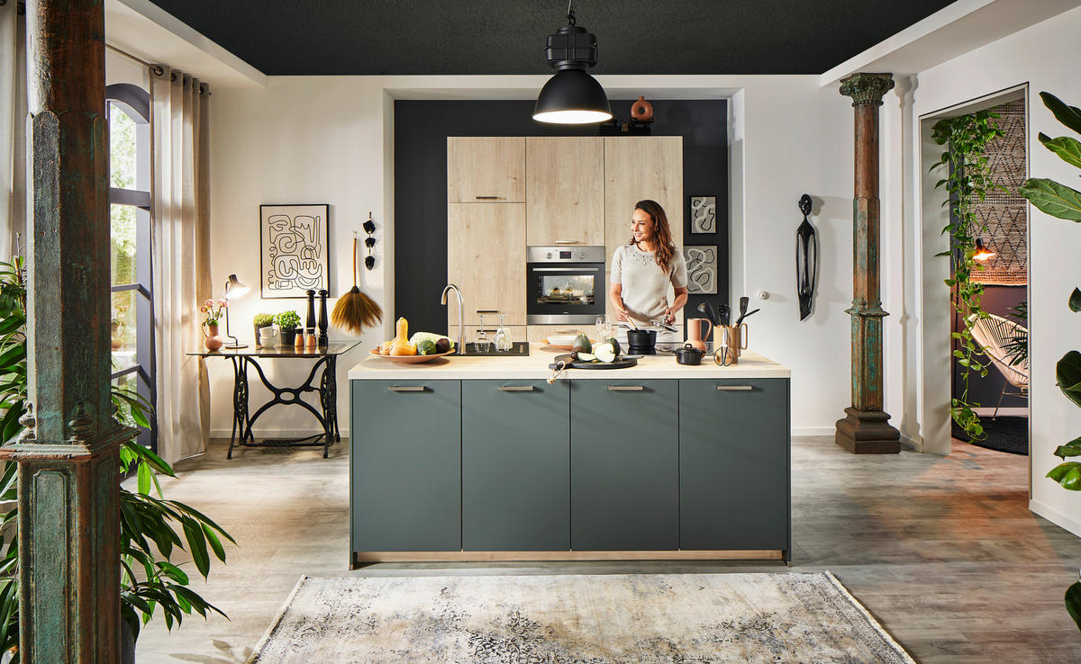EINBAUKÜCHE   - Design, Holzwerkstoff - Celina