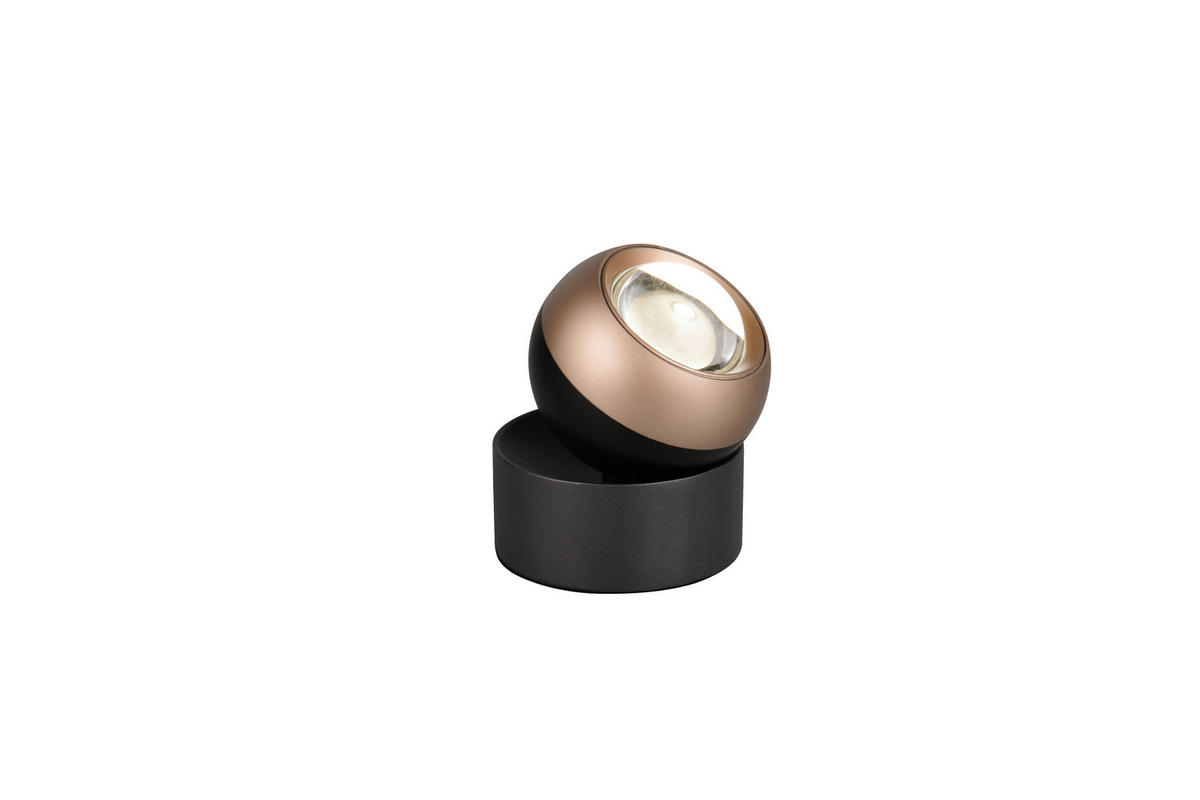 LED-TISCHLEUCHTE - Schwarz/Braun, Basics, Metall (10/14cm) - Trio Leuchten