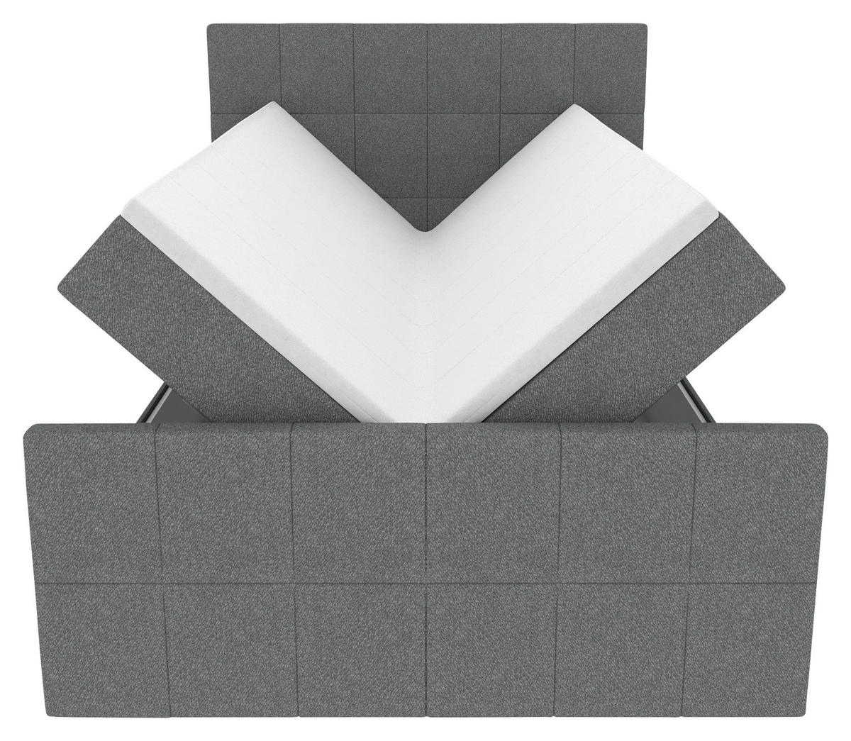 BOXBETT 120/200 cm  in Grau  - Grau, KONVENTIONELL, Kunststoff/Textil (120/200cm) - Boxxx