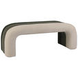 HOCKERBANK 121,5/46,5/46,5 cm Samt Grün, Hellgrün, Beige  - Beige/Hellgrün, Design, Textil (121,5/46,5/46,5cm) - Xora