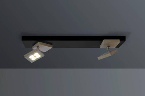 LED-DECKENLEUCHTE Book 53/10/10,5 cm   - Taupe/Schwarz, Design, Metall (53/10/10,5cm) - BOPP