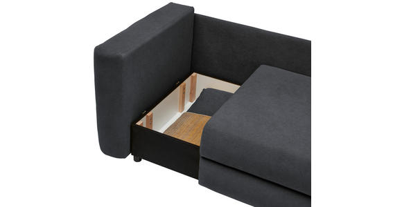 RÉCAMIERE in Flachgewebe Anthrazit - Anthrazit/Schwarz, Design, Kunststoff/Textil (93/71-88/171cm) - Cantus