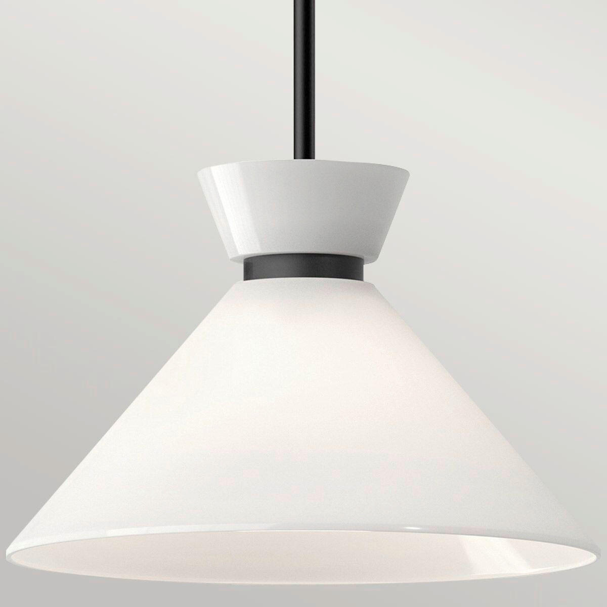 HÄNGELEUCHTE 22,9/35,8 cm  - Schwarz, KONVENTIONELL, Glas/Metall (22,9/35,8cm) - Elstead Lighting