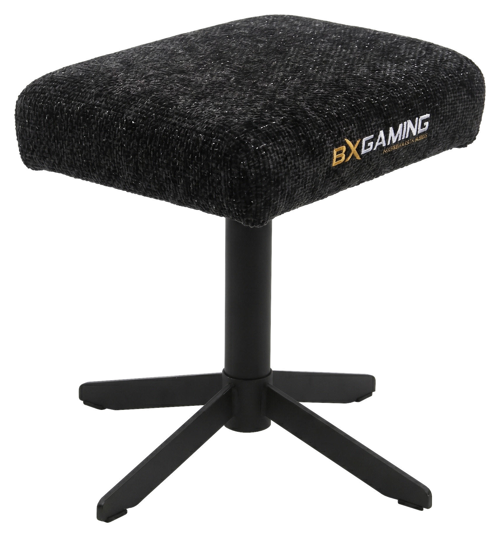 BÜROHOCKER   Schwarz  - Schwarz, Design, Textil/Metall (44/44/36cm) - BX Gaming
