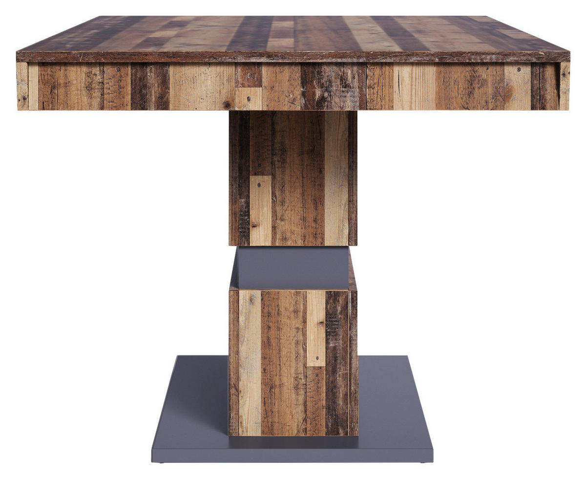 ESSTISCH in Holzwerkstoff 140/90/75 cm  - Alteiche/Anthrazit, KONVENTIONELL, Holzwerkstoff (140/90/75cm) - MID.YOU