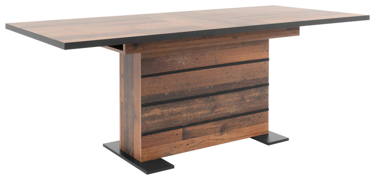 ESSTISCH Braun rechteckig  ausziehbar  - Braun, KONVENTIONELL, Holzwerkstoff (160/90/75cm) - MID.YOU