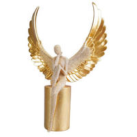 SZOBOR - aranyszínű, Basics, műanyag (34/12/24cm)