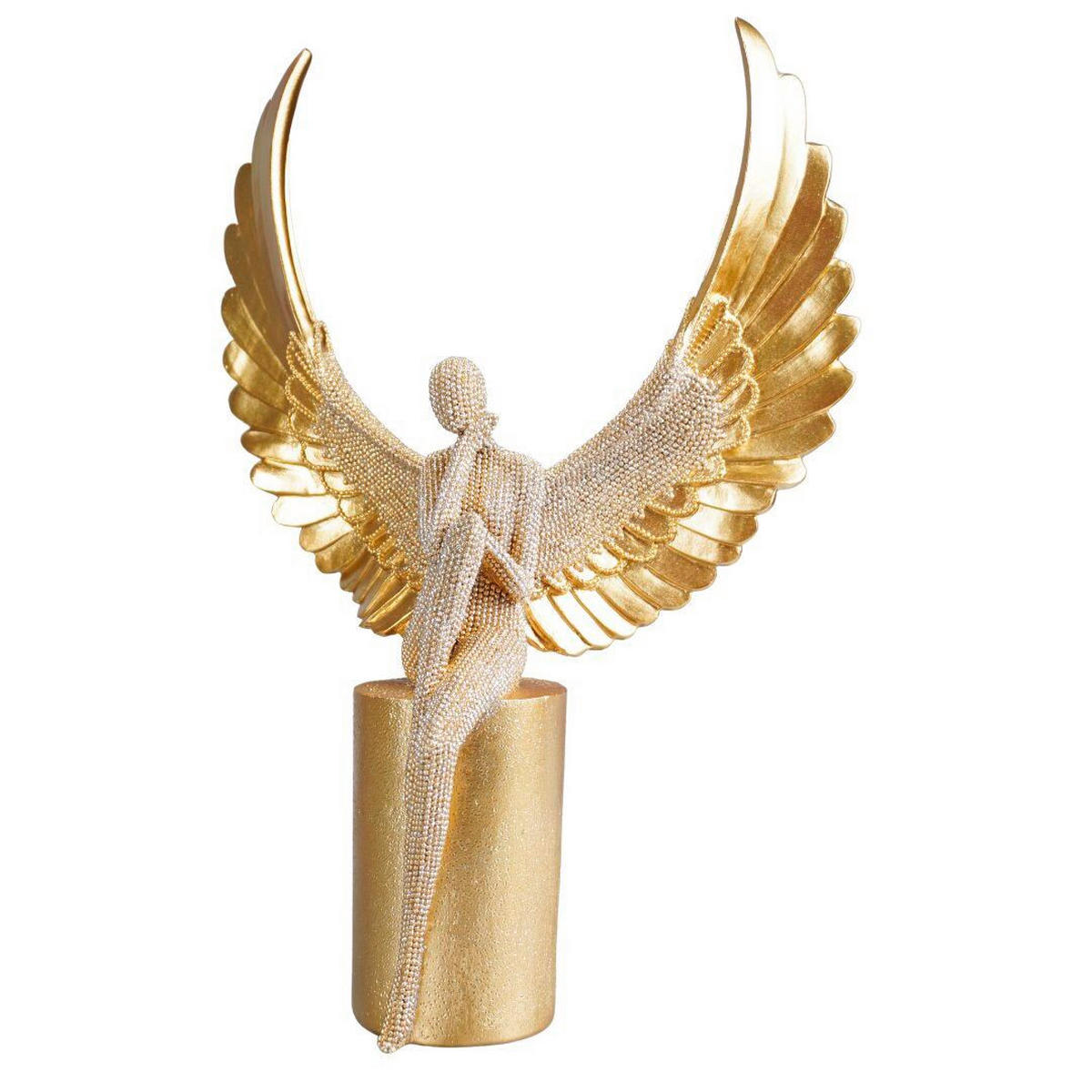 SZOBOR - aranyszínű, Basics, műanyag (34/12/24cm)