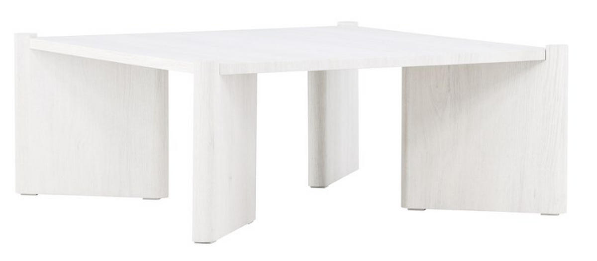 SOFFBORD i trä, trämaterial 100/100/40 cm  - vit/ekfärgad, Design, trämaterial/trä (100/100/40cm) - Best Price