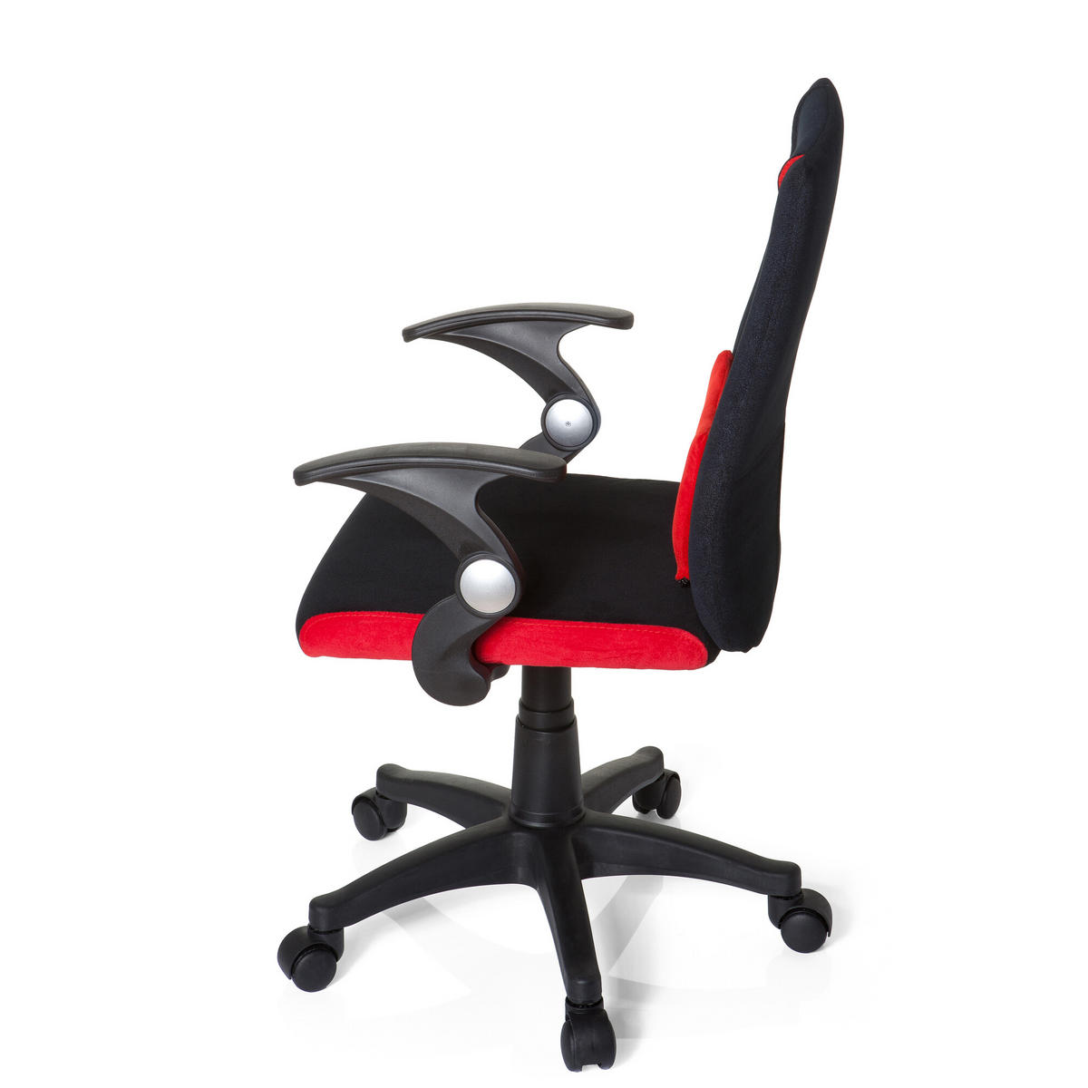 OTOČNÁ ŽIDLE PRO MLÁDEŽ, červená, černá - černá/červená, Basics, plast (50/87-97/40cm) - MID.YOU