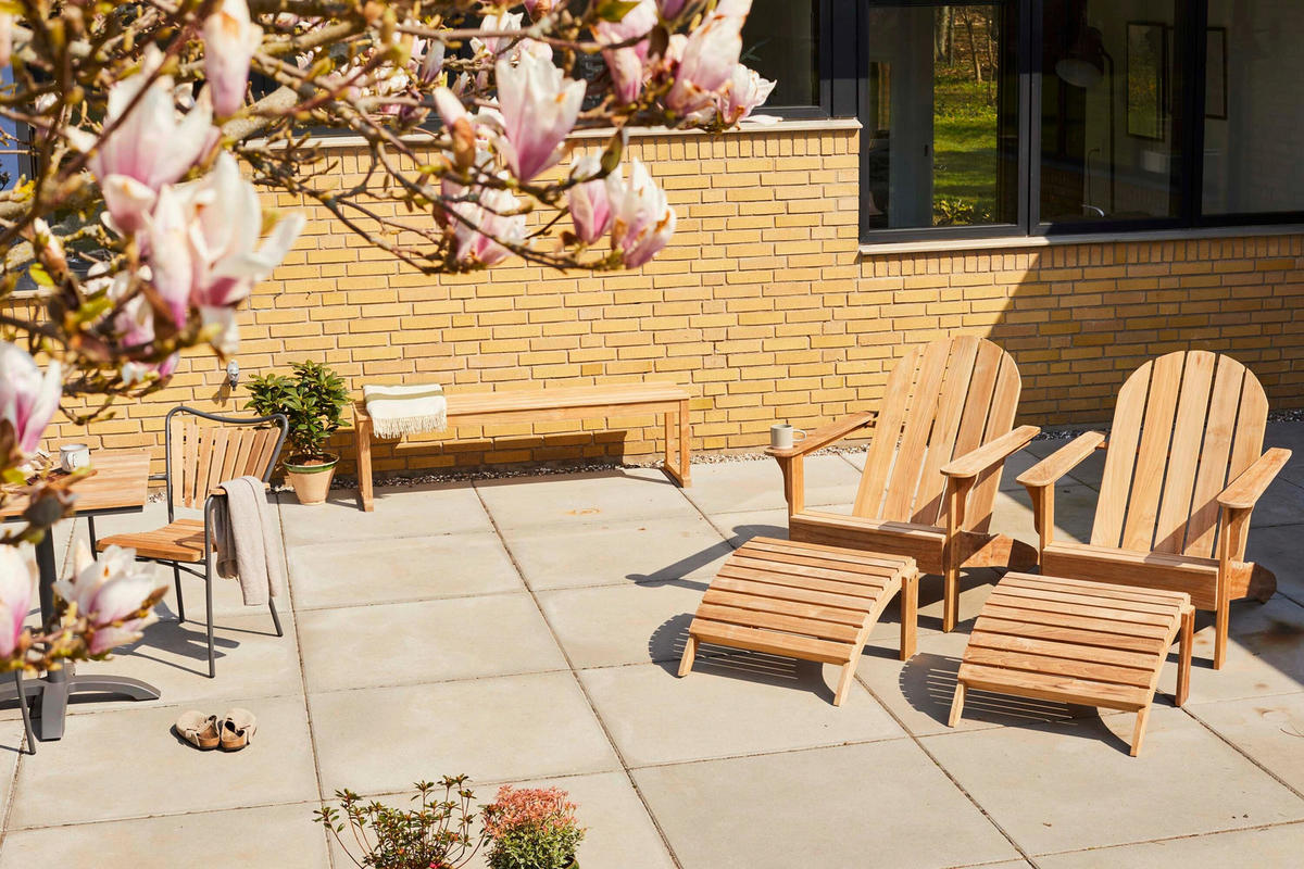 GARTENLIEGE Teakholz Teakfarben  - Teakfarben, Natur, Holz (105cm) - Gardenson