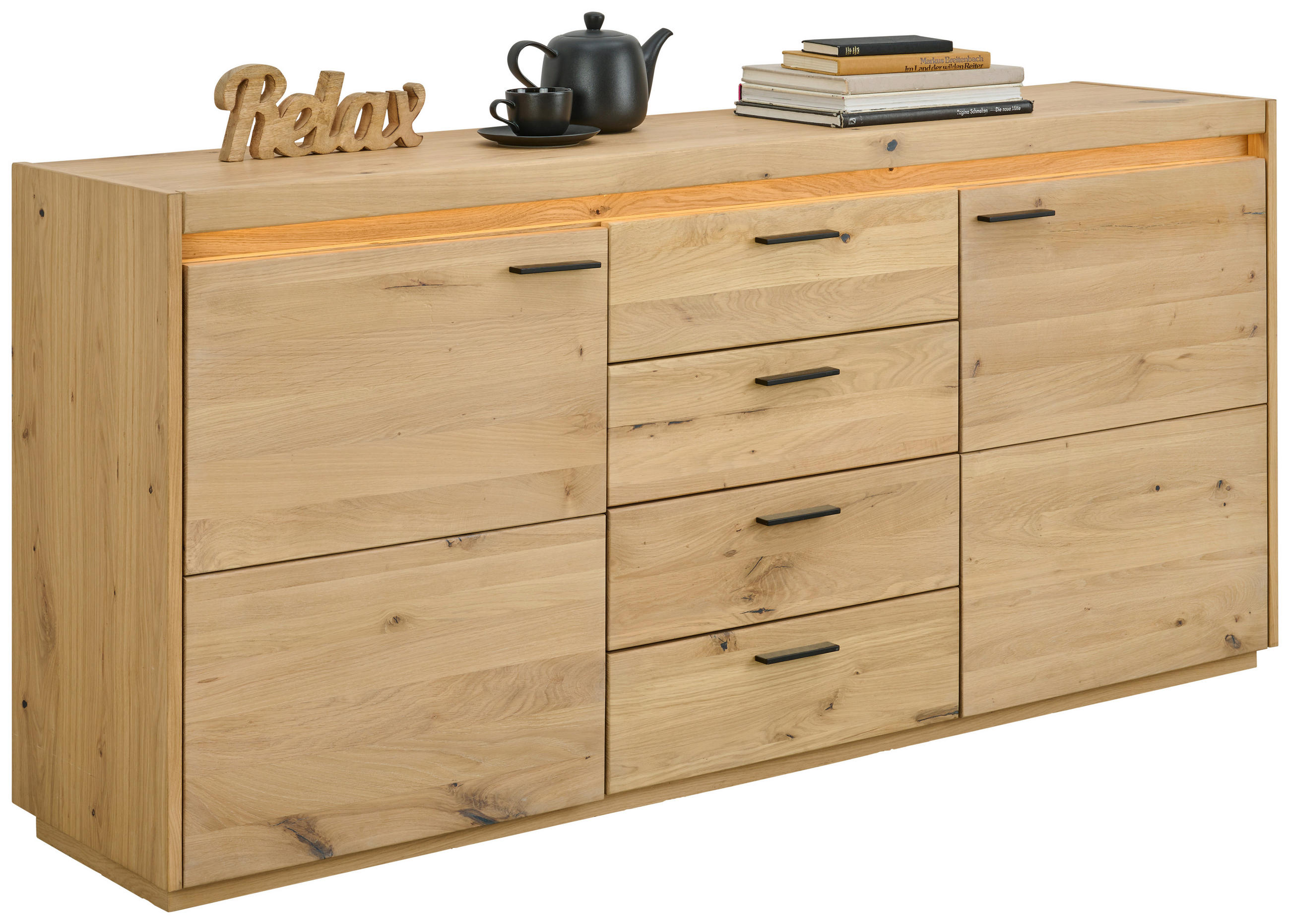 SIDEBOARD  in 180,2/83,5/41,8 cm  - Eichefarben, Natur, Holz (180,2/83,5/41,8cm) - Linea Natura