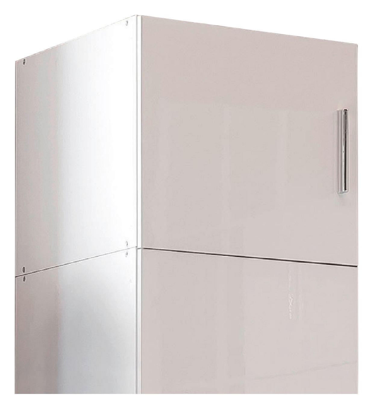 AUFSATZSCHRANK Weiß - Chromfarben/Weiß, KONVENTIONELL, Kunststoff (45/40/40cm) - Xora