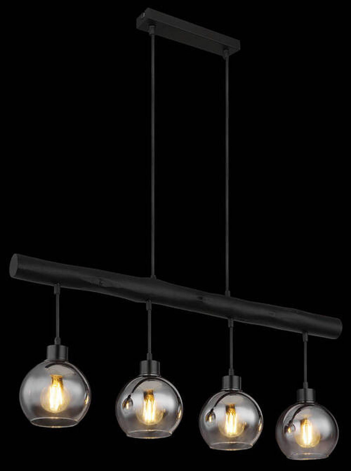 SVJETILJKA VISEĆA    85/15/120 cm    Moitas  - siva/crna, Design, staklo/drvo (85/15/120cm) - Globo