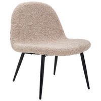 SESSEL in Teddystoff Braun, Schwarz  - Schwarz/Braun, Design, Holz/Textil (63/82/74cm) - Livetastic