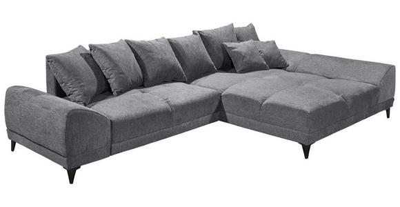 ECKSOFA Grau Webstoff  - Schwarz/Grau, KONVENTIONELL, Kunststoff/Textil (310/185cm) - Carryhome