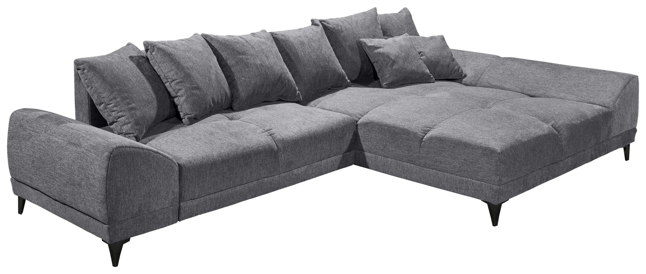 HÖRNSOFFA i vävt tyg grå  - svart/grå, Klassisk, textil/plast (310/185cm) - MID.YOU