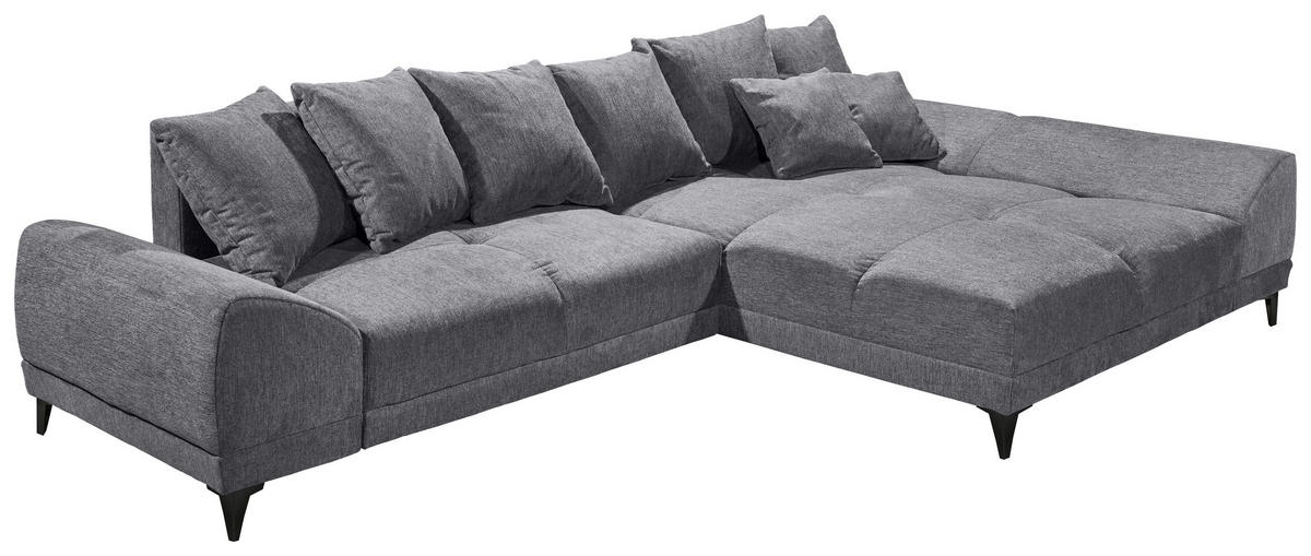 HÖRNSOFFA i vävt tyg grå  - svart/grå, Klassisk, textil/plast (310/185cm) - MID.YOU