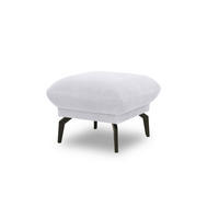 HOCKER in Textil Silberfarben  - Silberfarben/Schwarz, Design, Textil/Metall (57/46/57cm) - MID.YOU