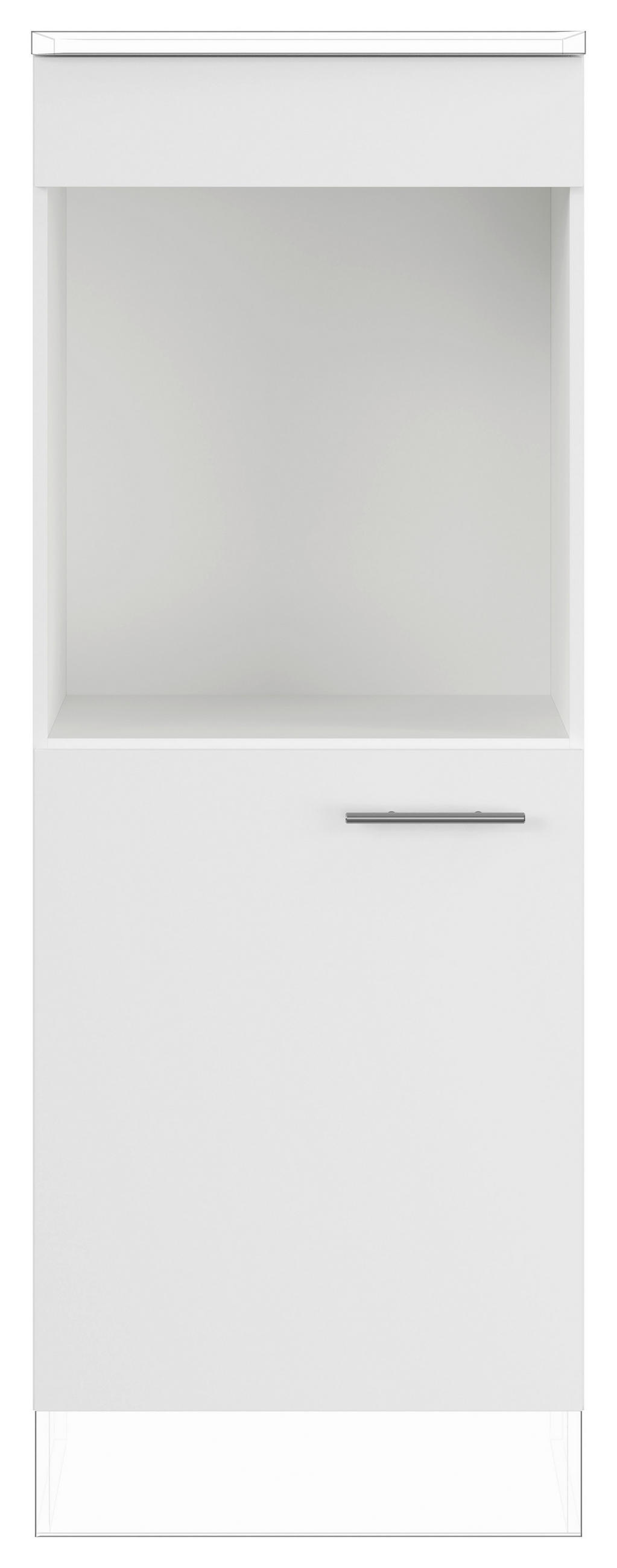 GERÄTEUMBAUSCHRANK 60/163/57,6 cm  in Weiß  - Edelstahlfarben/Weiß, Basics, Holzwerkstoff/Metall (60/163/57,6cm) - Impuls