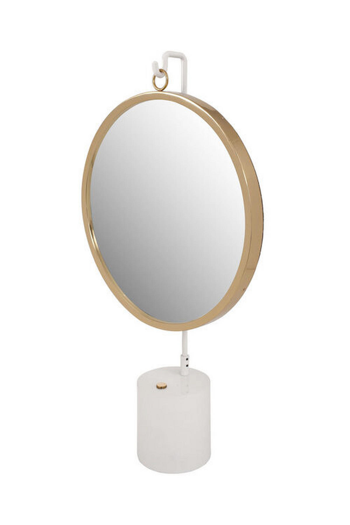 SCHMINKSPIEGEL 41/75/14 cm  - Goldfarben/Weiß, LIFESTYLE, Glas/Metall (41/75/14cm) - Kayoom