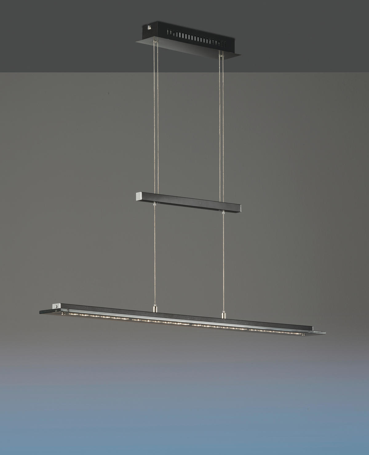LED-HÄNGELEUCHTE 88/9/80-150 cm  - Chromfarben/Schwarz, Trend, Glas/Metall (88/9/80-150cm)