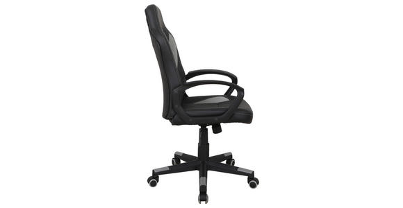 GAMINGSTUHL in Lederlook, Netzbespannung Schwarz, Hellgrau - Hellgrau/Schwarz, MODERN, Kunststoff/Textil (56/104-113/64cm) - Carryhome