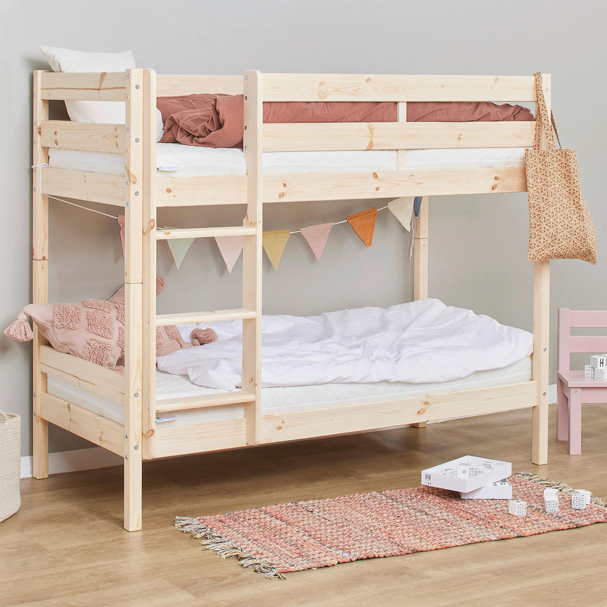 ETAGENBETT 70/160 cm Naturfarben  - Naturfarben, MODERN, Holz (70/160cm) - MID.YOU