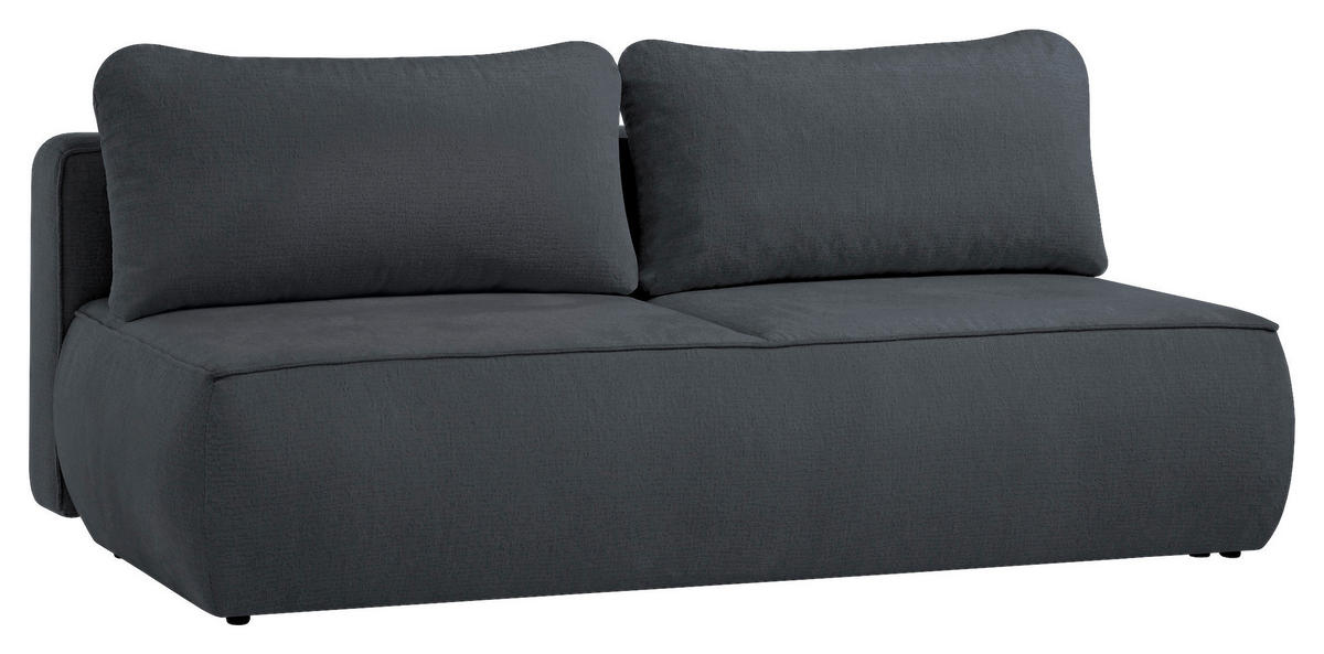 SCHLAFSOFA Jacquard Schwarz  inkl. Rückenkissen, Bettkasten, Schlaffunktion, Rücken echt, Liegefläche im Originalstoff  - Schwarz, KONVENTIONELL, Kunststoff/Textil (210/92/100cm) - Milino