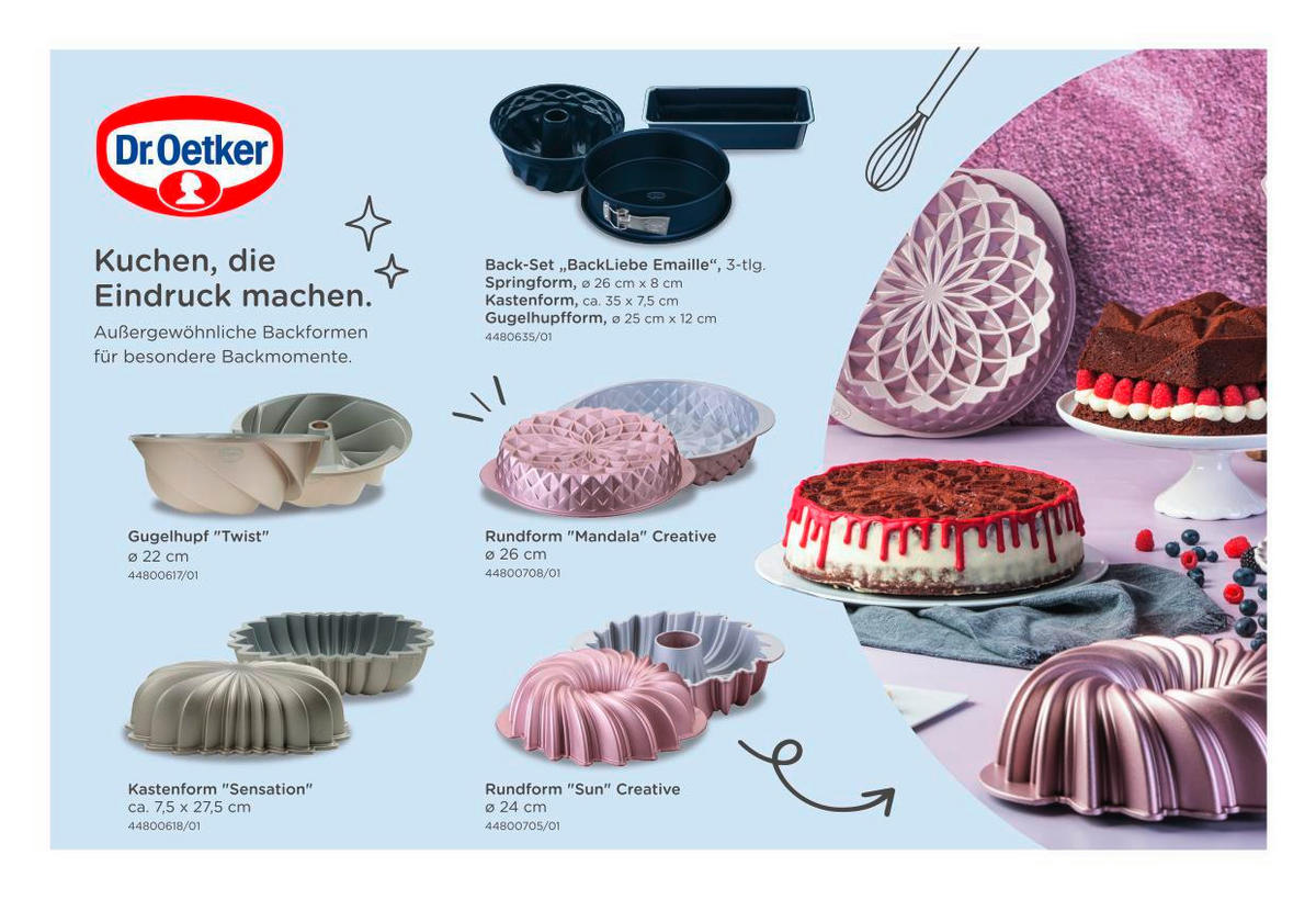 BACKFORMENSET Backliebe  - Dunkelblau, Basics, Metall - Dr.Oetker