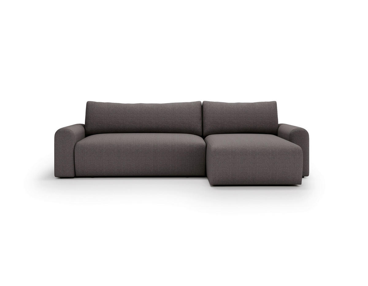 ECKSOFA Anthrazit  - Anthrazit/Creme, Design, Kunststoff/Textil (246/150cm) - Livetastic