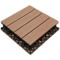 TERRASSENFLIESE 11 Stück  - Teakfarben, KONVENTIONELL, Holzwerkstoff (30/30/2,1cm) - Ambia Garden