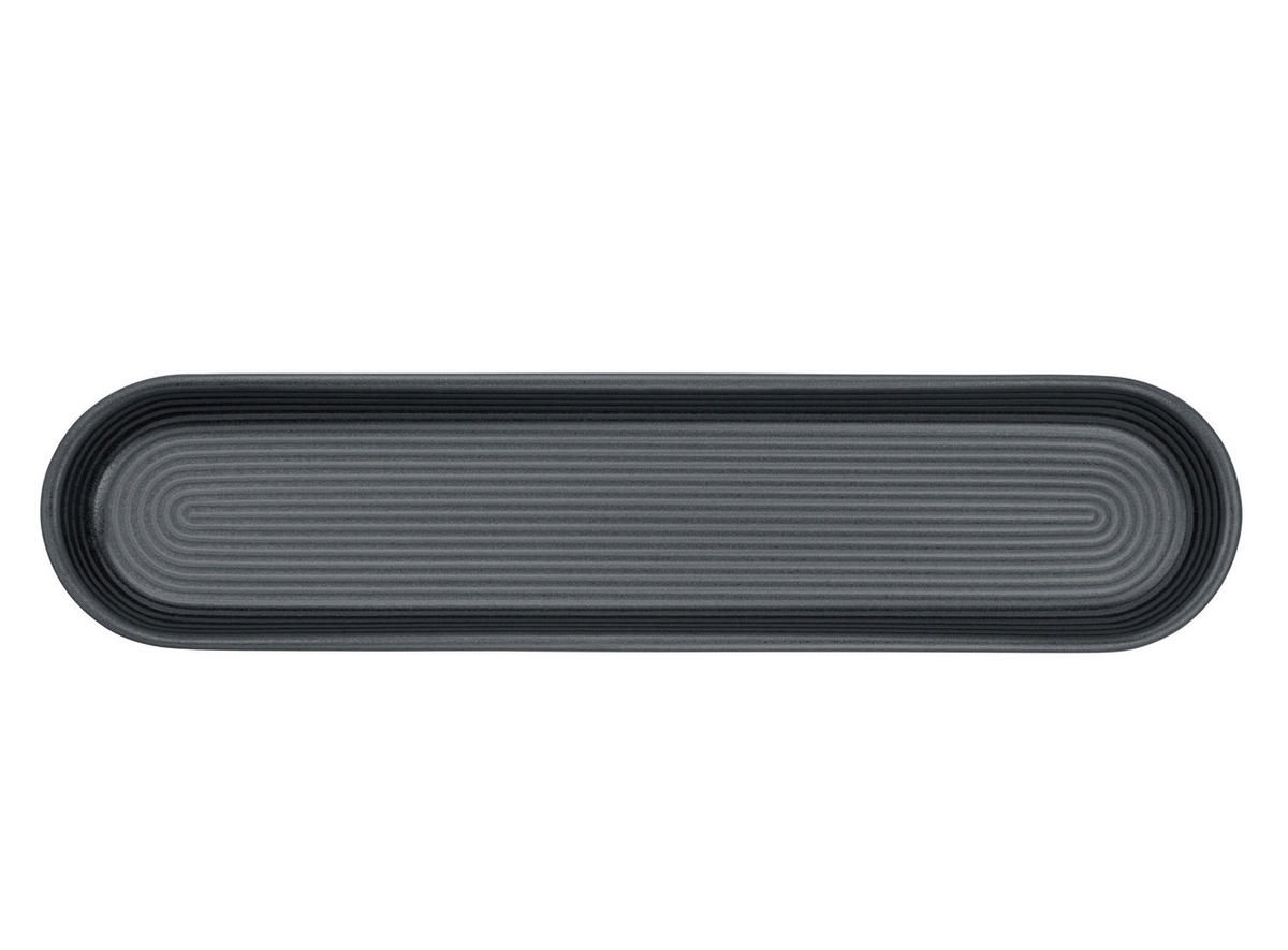 BAGUETTEKORB - Schwarz, KONVENTIONELL, Keramik (40,5/3/9,5cm) - ASA