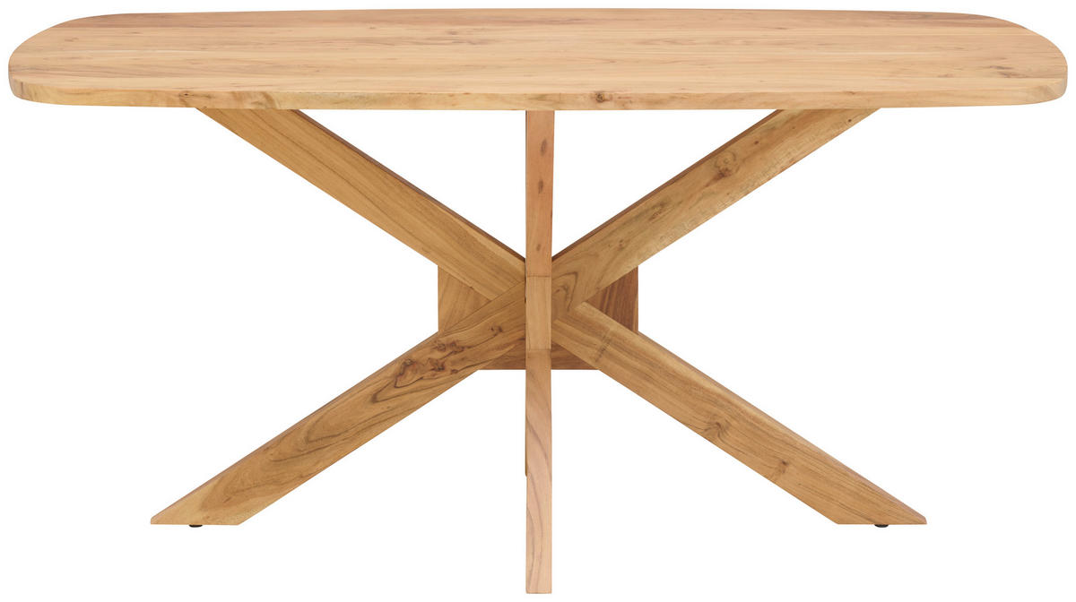 ESSTISCH in Holz, Metall  - Akaziefarben, MODERN, Holz/Metall (160/85/76cm) - MID.YOU