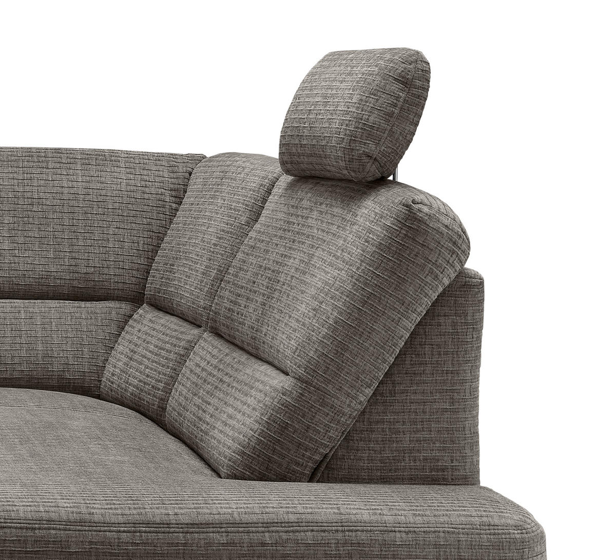 ECKSOFA in Mikrofaser Graubraun  - Graubraun/Schwarz, Modern, Holz/Textil (266/190cm) - Livetastic