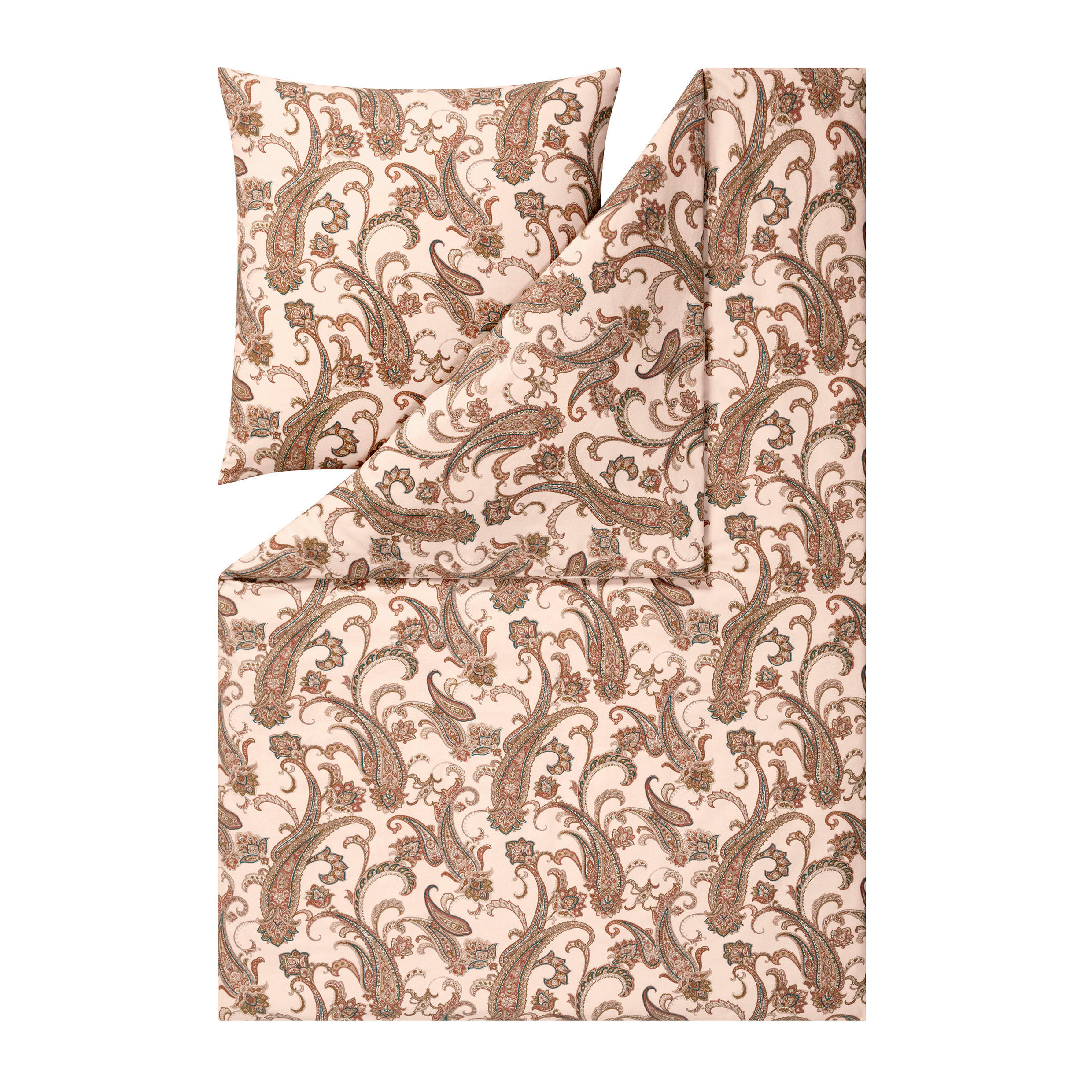 BETTWÄSCHE 2-teilig Atelier Flanell 135/200 cm  - Perlmutt, Design, Textil (135/200cm) - Estella