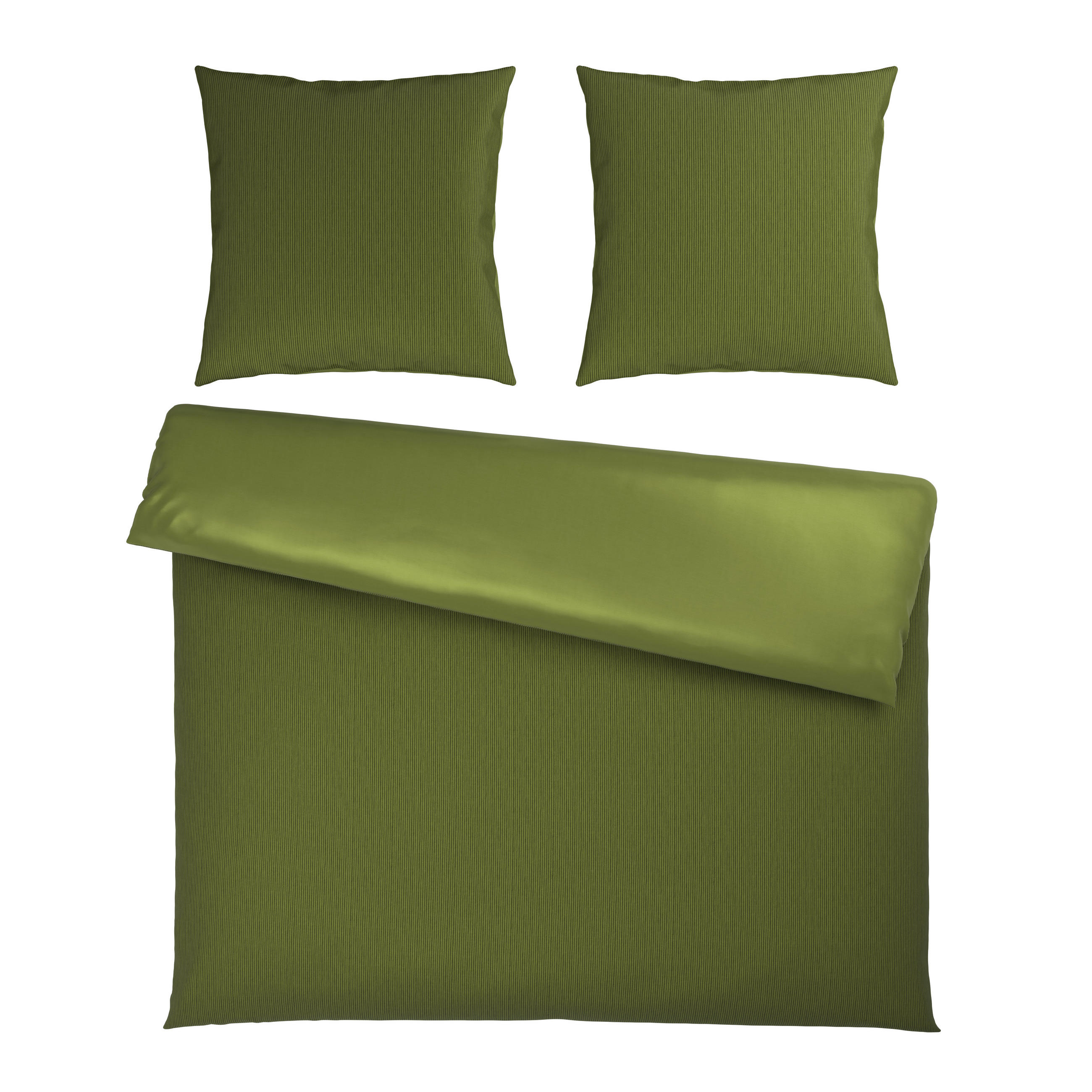 WENDEBETTWÄSCHE Satin 200/200 cm  - Dunkelgrün, Textil (200/200cm) - Bio:Vio