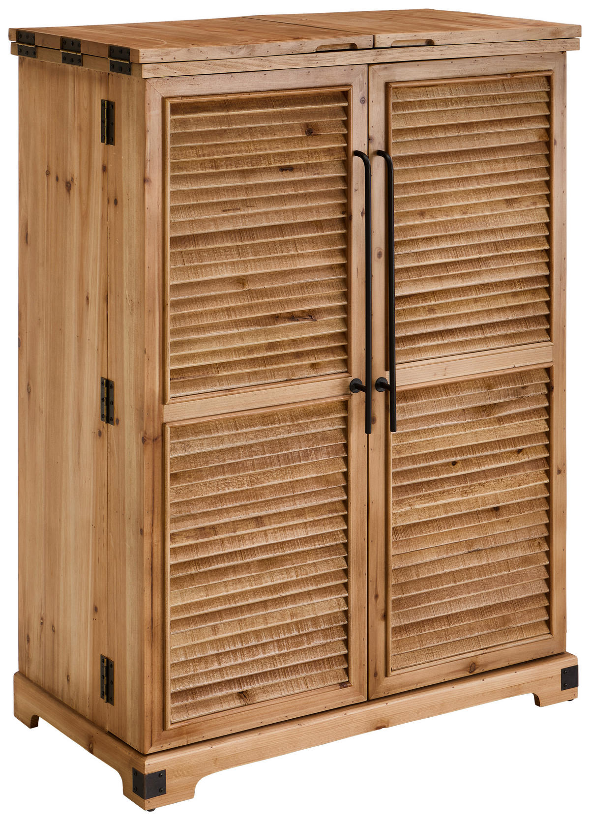BARSCHRANK Tanne massiv Naturfarben  - Schwarz/Naturfarben, LIFESTYLE, Holz/Metall (90/123/50cm) - Landscape