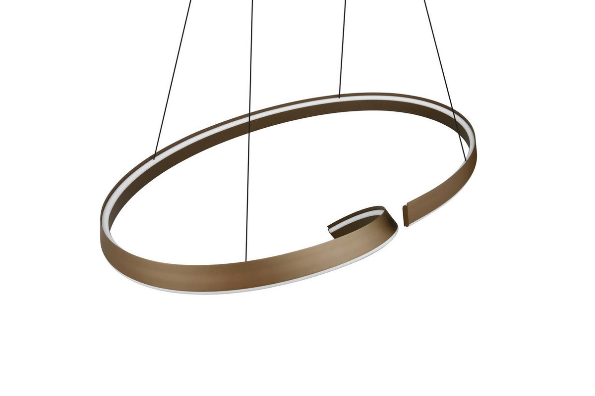 LED-HÄNGELEUCHTE CIRONDA 110/200/68 cm  - Platinfarben, Design, Metall (110/200/68cm) - Cinque