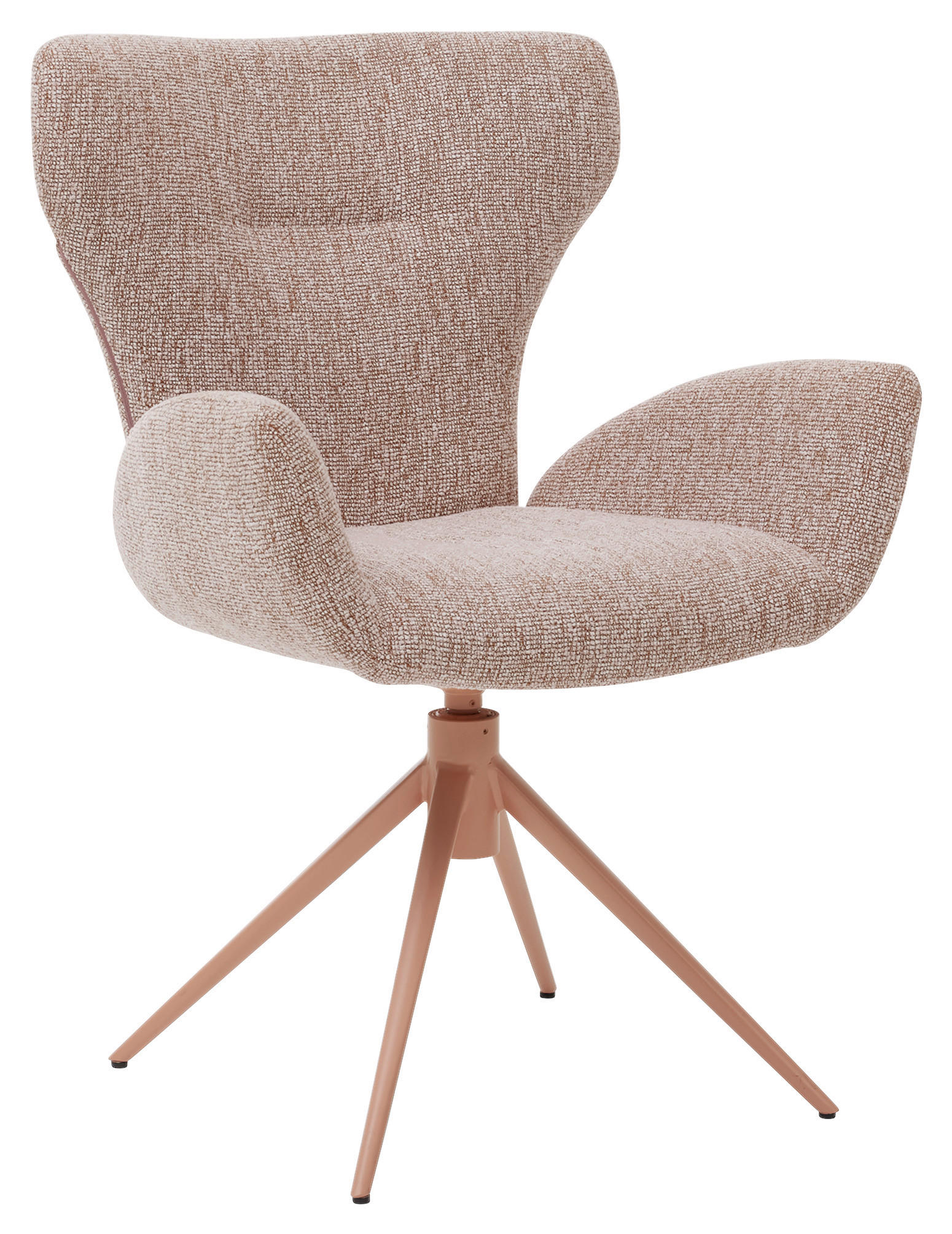 ARMLEHNSTUHL  in Flachgewebe  - Pink/Altrosa, Design, Textil/Metall (65/93/68cm) - Musterring