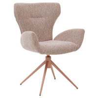 ARMLEHNSTUHL  , Stoffauswahl, Typenauswahl, inklusive Armlehnen, Gestellauswahl, gepolsterte Armlehnen  , Flachgewebe  ,  - Pink/Altrosa, Design, Textil/Metall (65/93/68cm) - Musterring