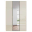 DREHTÜRENSCHRANK 151/235/61 cm,  in Champagner, 3-türig  - Champagner, Basics, Glas/Holzwerkstoff (151/235/61cm) - Novel
