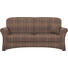SITZGARNITUR Webstoff Braun - Braun, LIFESTYLE, Holz/Textil (194/89/84cm) - Elegando