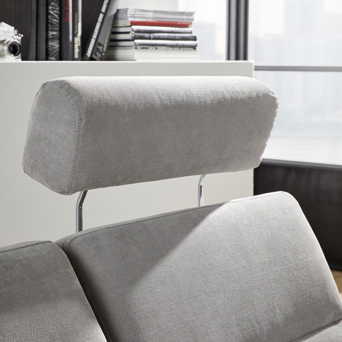 ECKSOFA in Flachgewebe Hellgrau  - Dunkelbraun/Hellgrau, Konventionell, Kunststoff/Textil (166/258cm) - Cantus