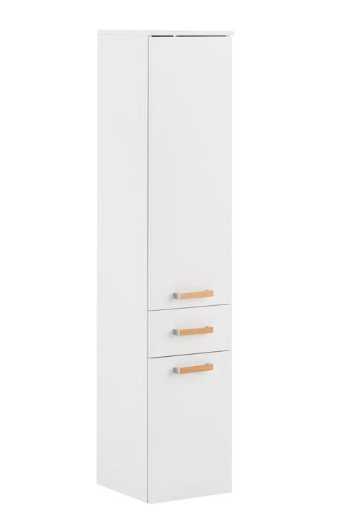 HOCHSCHRANK 32,7/160,1/35,3 cm  - Eichefarben/Silberfarben, KONVENTIONELL, Holz/Holzwerkstoff (32,7/160,1/35,3cm) - Stylife