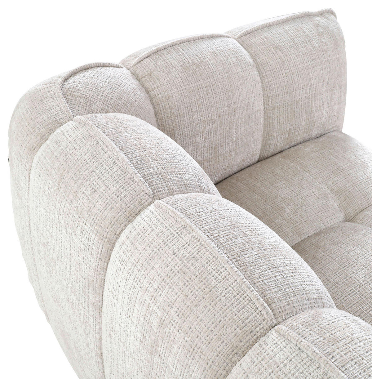 ECKSOFA in Chenille Creme  172/272 cm  - Creme/Schwarz, KONVENTIONELL, Kunststoff/Textil (172/272cm) - Carryhome