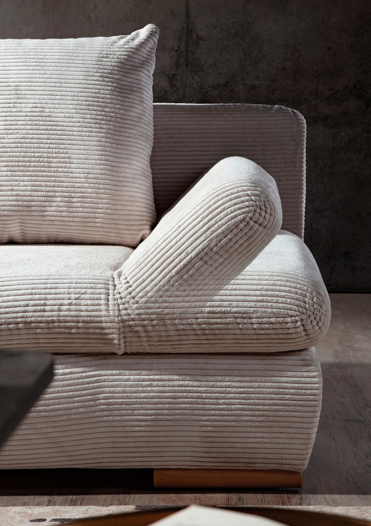 SCHLAFSOFA in Cord Grün  - Naturfarben/Grün, KONVENTIONELL, Holz/Textil (200/75/92cm) - home24