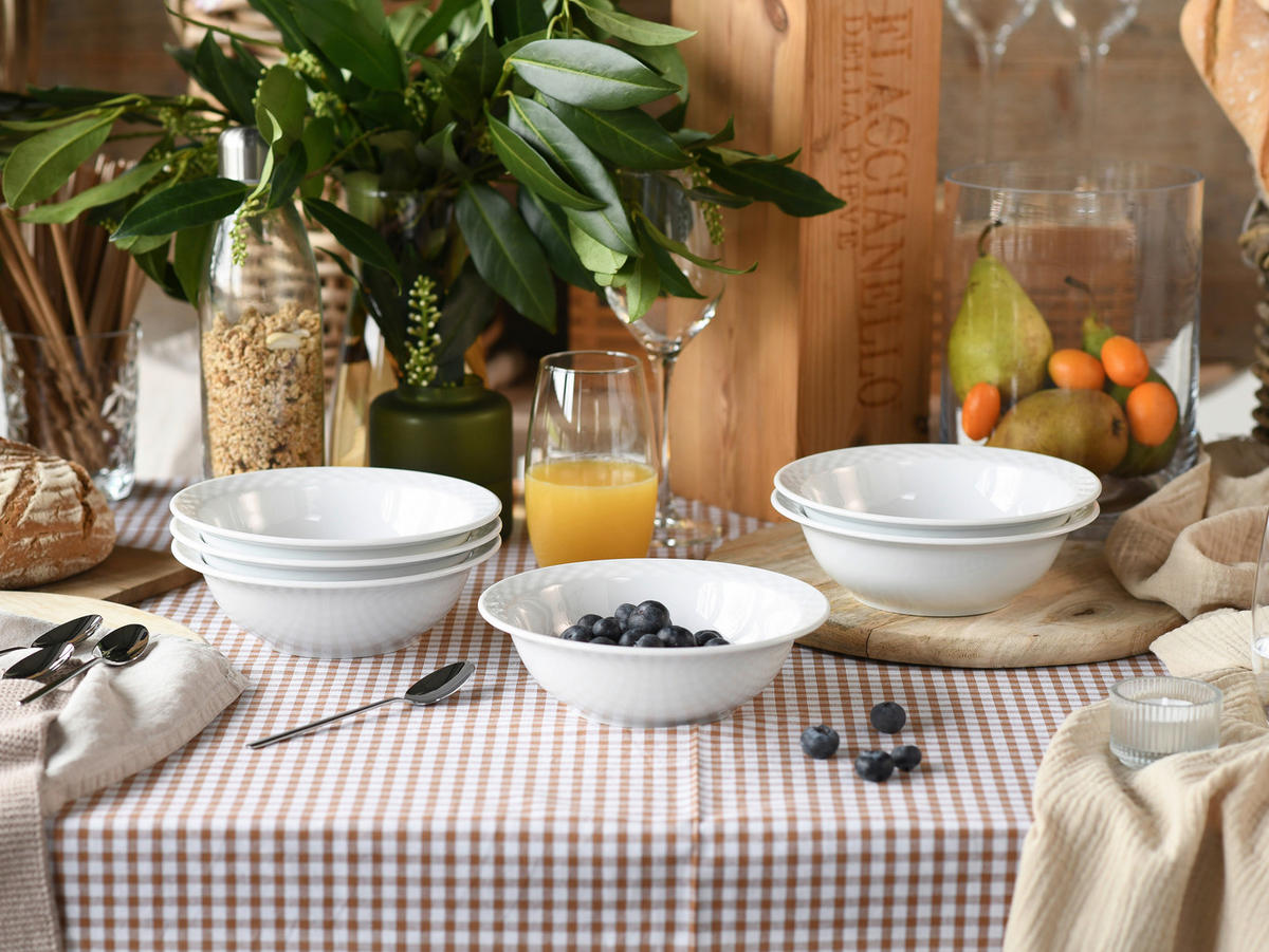 MÜSLISCHALENSET Polo weiss 17,5 cm  - Weiß, Basics, Keramik (17,5cm) - Creatable