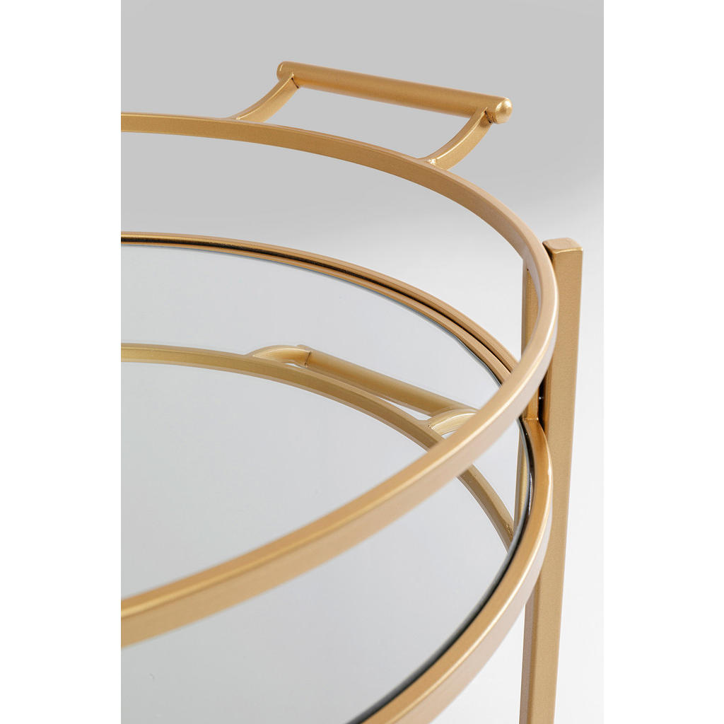 Thumbnail - Kare-Design Servierwagen, Messing, Metall, Glas, rund, 47.5x78x57 cm, Stauraum, Esszimmer, Barmöbel, Barwagen