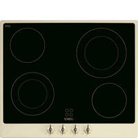 GLASKERAMIKKOCHFELD P864PO  - Messingfarben/Creme, Basics, Glas/Metall (59,6/51/51cm) - SMEG